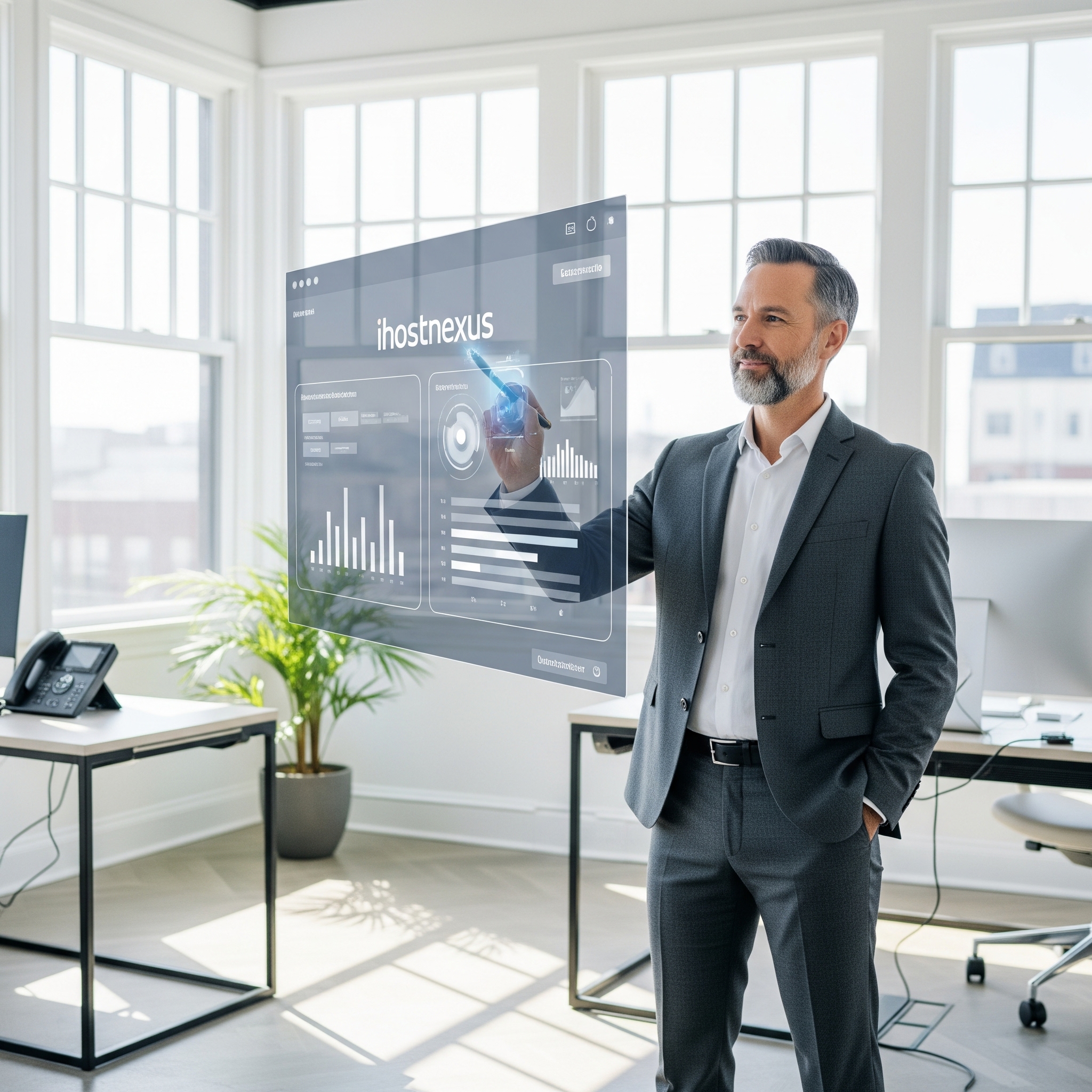 O fundador da iHostNexus a trabalhar na plataforma